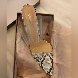 Snake Print Hugh Heels